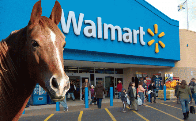 Supermarket giant shuts Walmart.horse website after joke has bolted